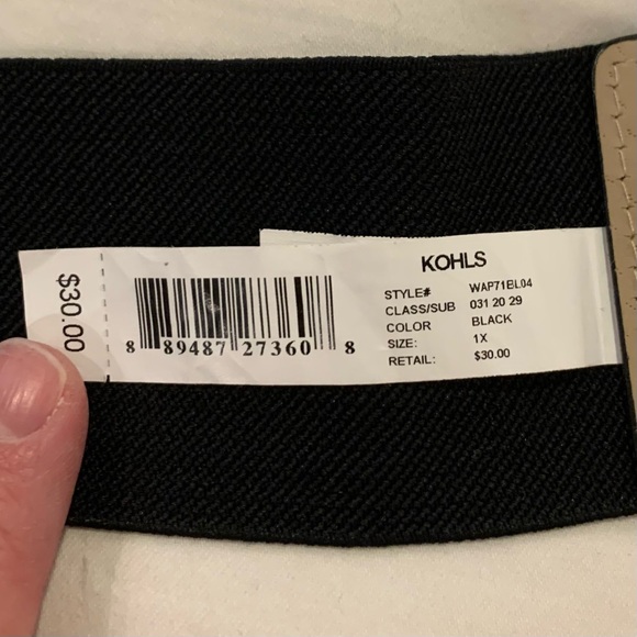 Black Fashion Belt - Size 1X - Picture 3 of 3